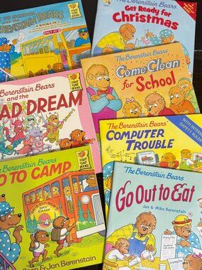 Lot of 7 Berenstain Bears Books Several Vintage Christmas School Camp Bad Dream